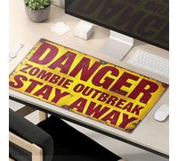 Funny Lunch Mouse Pad Zombie Outbreak: Danger Ahead! Mouse Pad Funny Mousepads Desk Pads