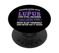 Funny Lupus Warrior Life Lupus Awareness PopSockets Adhesive PopGrip