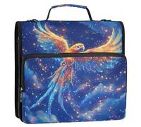 Funny Macaw Golden Flash Flying Parrot 1.5 Inch 3 Rings Organizer Binder with Handle and Removable Shoulder Strap Laege Capacity Portable Portfolio Suitable for Middle School Carpeta con