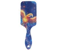 Funny Macaw Golden Flash Flying Parrot antistatic hair brush for blow drying Designed massage brush for short hair with Ergonomic handle cepillos para cabello