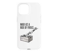 Funny Mad as a Box of Frogs Vintage Engraving Style Case for iPhone 15