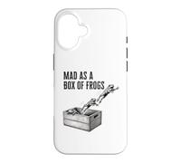 Funny Mad as a Box of Frogs Vintage Engraving Style Case for iPhone 16