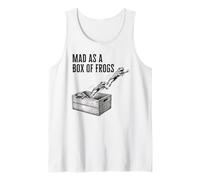 Funny Mad as a Box of Frogs Vintage Engraving Style Tank Top