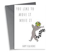 Funny Madagascar New Home Card - You Like To Move It Move It - Happy New Home
