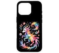 Funny Magical Creatures Watercolor Splatter Abstract Case for iPhone 16 Pro