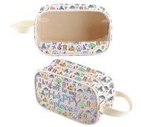 Funny Magical Park Lover Gift Magical Castle Clear Makeup Bag for Cartoon Lover Theme Parks Gift (JitaBag)