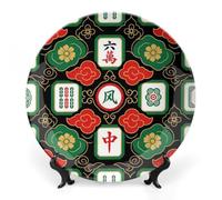Funny Mahjong Ceramic Decorative Plate 6-10 Inch Round