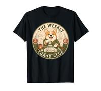 Funny Mahjong Corgi Dog Game The Weekly Chaos Club T-Shirt