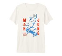 Funny Mahjong Goose Think Prosperity Outside The Tile FA CAI Premium T-Shirt
