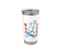 Funny Mahjong Goose Think Prosperity Outside The Tile FA CAI Stainless Steel Insulated Tumbler