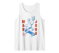 Funny Mahjong Goose Think Prosperity Outside The Tile FA CAI Tank Top