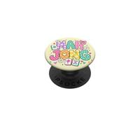 Funny Mahjong Love Playing Chinese Game Mahjong Beaded Tiles PopSockets Adhesive PopGrip