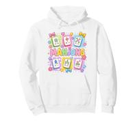 Funny Mahjong Love Playing Chinese Game Mahjong Beaded Tiles Pullover Hoodie