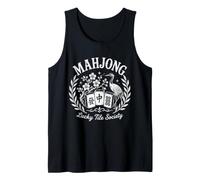 Funny Mahjong Love Playing Chinese Game Mahjong Beaded Tiles Tank Top