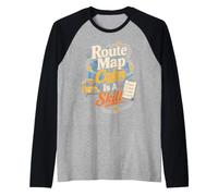 Funny Mail Carrier Route Map Calm is A Skill Humor Raglan Baseball Tee