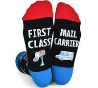 Funny Mail Carrier Socks Thank You Gifts Appreciation Birthday Christmas Retirement Present for Postal Worker Postman, Mail Carrier, Medium