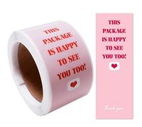 Funny Mail Stickers, 100 Pcs This Package is Happy to See You Too Stickers Package Labels Stickers for Business Gift Decoration