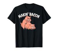 Funny Making Bacon Gift For Men Women Cool Pig Bacon Joke T-Shirt