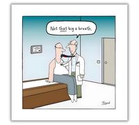 Funny Male Blank/Birthday Greeting Card for Him - General Card for Men - Contemporary Humorous Design - Doctor's Office Joke - Made in the UK - Eco-Friendly