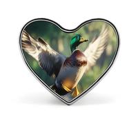 Funny Mallard Duck Brooch Pins Heart Badge Button Tie Lapel Backpack Pin Decoration for Women Men