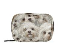 Funny Maltese Dogs A River Medicine Bag with Detachable Compartments Attachable Travel Pill case
