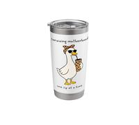 Funny Mama Goose Drinking Coffee Perfect Mothers Day idea Stainless Steel Insulated Tumbler