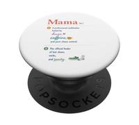 Funny Mama Meaning definition chaos Control Parenting Saying PopSockets Adhesive PopGrip