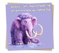 Funny Mammoth Happy Birthday Card - Have an Absolutely Mammoth Birthday
