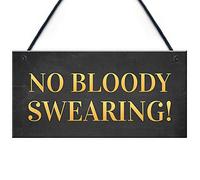 Funny Man Cave Sign Hanging Wall Plaque NO SWEARING Shed Sign Gift For Men