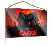 Funny Man Cave Signs Carrie: A Haunting Tale Of Revenge And Supernatural Powers Wooded Sign Decor For Bedroom Front Porch Decor Farmhouse(23X35CM)