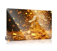 Funny Man Cave Signs Gold Coins And Dollar Bills Falling From Above Tin Sign Funny Signs Billiard Beer Decorations For Man Cave(20X30CM)