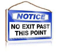 Funny Man Cave Signs Notice No Exit Past This Point Wooden Sign Kitchen Sign Decor Fall Outdoor Decor(20X30CM)