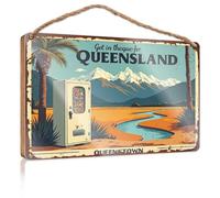 Funny Man Cave Signs Queensland Dream: Escape To Nature'S Vending Machine Paradise Wooded Sign Funny Bathroom Decor Garden Gifts(23X35CM)