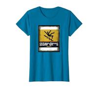 Funny Man Falling Down Stairs Sign T-Shirt, Women, Sapphire Blue, X-Large