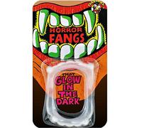 Funny Man Glo Monster Teeth of Novelty Joke Gag Tricks for Party Bag Filler Favor or Prank etc, Glow