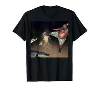 Funny Man Kicking Alligator In Swamp T-Shirt