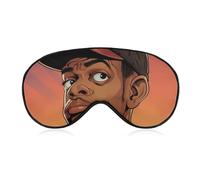 Funny Man Sleep Mask Comfort Travel Eye Masks with Adjustable Elastic Strap Soft Funny Block Light Sleep Eye Cover for Side Sleeper for Nap Men Women Gift