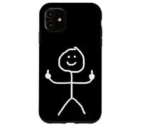 Funny Man Stick Middle Finger Case Case for iPhone 11