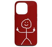 Funny Man Stick Middle Finger Case Case for iPhone 13 Pro