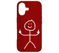 Funny Man Stick Middle Finger Case Case for iPhone 17