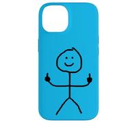 Funny Man Stick Middle Finger Funny Case for iPhone 14