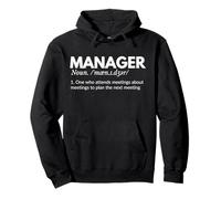Funny Manager Definition Humor Sarcastic Boss Leadership Pullover Hoodie