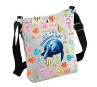 Funny Manatee Crossbody Bag Manatee Lover Bag Manatee Mom Gift Sea Cow Gift Sea Animal Gift (OhTheH Bag)