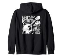 Funny Mandolin Player Bluegrass Phrase Zip Hoodie