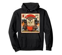 Funny Manga Anime Japanese Art Otter Eating Ramen Noodles Pullover Hoodie