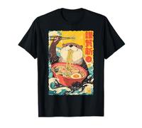 Funny Manga Anime Japanese Art Otter Eating Ramen Noodles T-Shirt