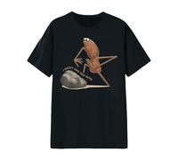 Funny Marcus The Worm I Don't Like This Rock Meme T-Shirt (Medium,Black)