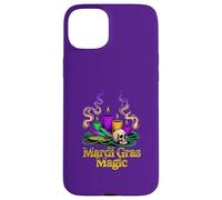 Funny Mardi Gras Magic with Skull Beads and Candles Case for iPhone 15 Plus