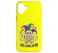 Funny Mardi Gras Voodoo Doll I Put a Spell On You Case for iPhone 16 Plus