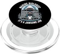Funny Marine Biologist Shark Cage Diver Design PopSockets PopGrip for MagSafe